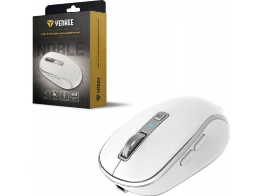 Dual Wifi+Bluetooth Trådløs Mus, Oppladbart Batteri, 5 Knapper Dual Wifi+Bluetooth Trådløs Mus, Oppladbart Batteri, 5 Knapper