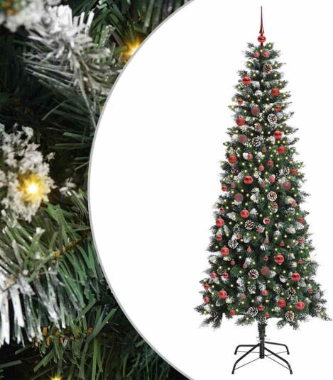 Kunstig juletre grønn 86 x 86 x 210 cm PVC og plast og stål