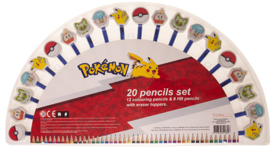 Pokémon - Pencil SET w/toppers 20-pack 161707053 Pokémon - Pencil SET w/toppers 20-pack 161707053