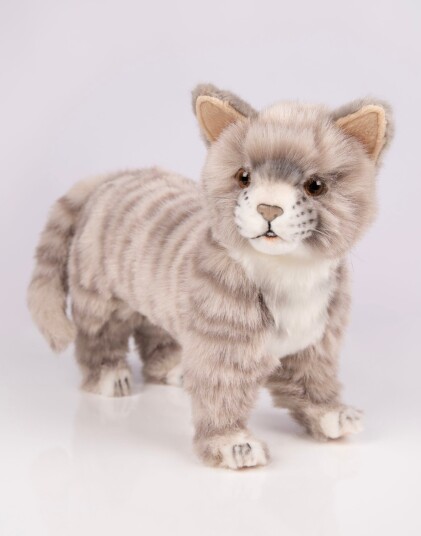Katt kosedyr grå stående 25 cm | Hansa Creation