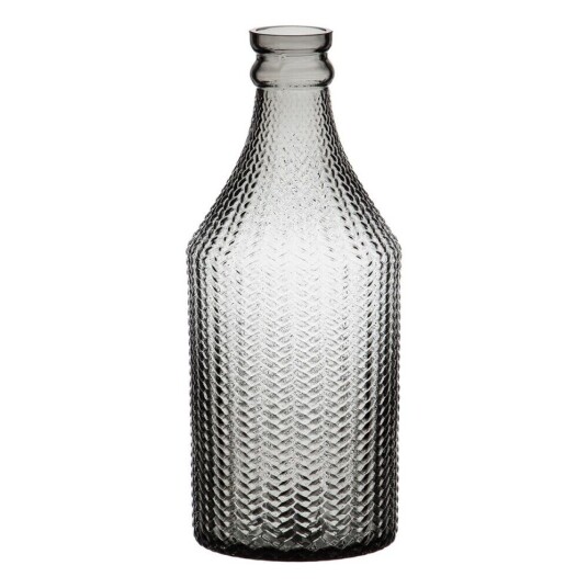 Bigbuy Home Vase 11,7 X 11,7 X 30 Cm Grå Glass