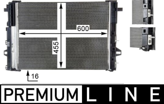 Kondensator, klimaanlegg MAHLE AC 446 000P