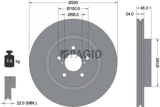 PAGID 56276NC Bremseskive