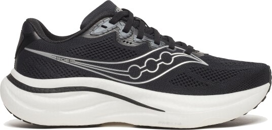 Saucony Women"s Ride 19 Wide Black/silver 40.5
