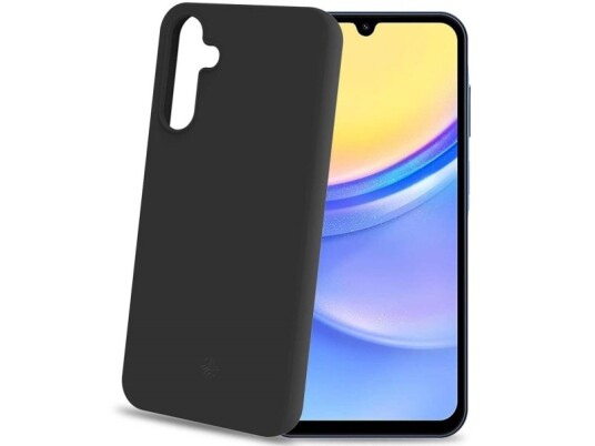 Celly Cromo Soft Gummideksel for Samsung Galaxy A15 4G/5G - Svart