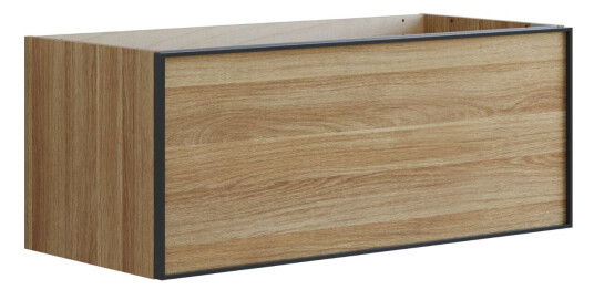 Dansani Inzo Alu ramme Svart Servantskap 1 Skuff B60 120xh40xd44cm Varm eik / 100cm Dansani Inzo Alu ramme Svart Servantskap 1 Skuff B60 120xh40xd44cm Varm eik / 100cm
