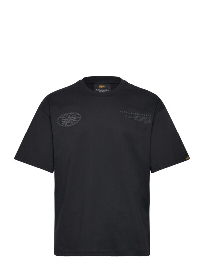Alpha Industries World Logo Backprint T Shirt   Black   M
