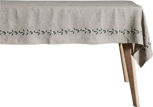 Lene Bjerre - Missine duk 280x140 cm lin/grønn/hvit