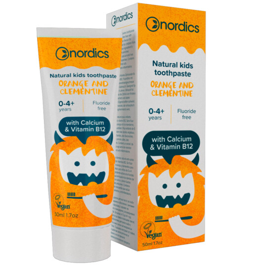 Naturlig Barnetannkrem Nordics Orange Fluorfri 50 ml
