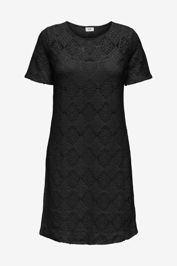 JDY Kjole jdyEva S/S O neck Dress JrSvart