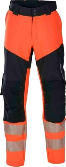BS Lillehammer Arb.bukse, HiVis kl.1 Dame, Str. C36, Oransje/Sort
