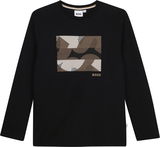 BOSS Long Sleeve T Shirt Black 128