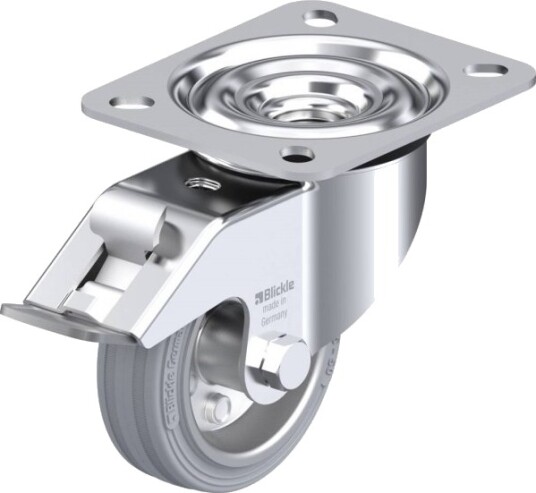 Blickle 616383 Le-Ve 80R-Fi-Sg Styrehjul Med Brems Hjuldiameter 80 Mm Bæreevne (Maks.) 50 Kg 1 Stk