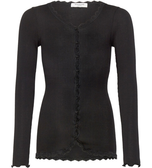 Rosemunde Cardigan Rib Balta Svart m. Blonder Rosemunde 12 år (152) Cardigan Rosemunde Cardigan Rib Balta Svart m. Blonder Rosemunde 12 år (152) Cardigan
