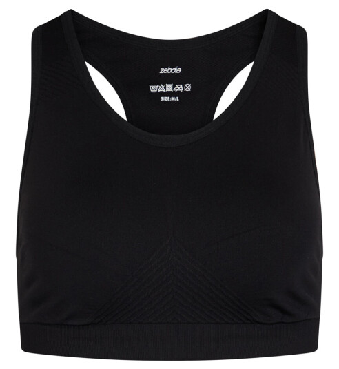 Zebdia Seamless sports BH svart XL/XXL Zebdia Seamless sports BH svart XL/XXL