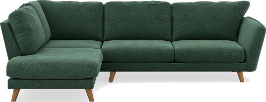 Trend Lyx 4 seters Venstrevendt L formet Sjeselongsofa i Fløyel Mørkegrønn Trend Lyx 4 seters Venstrevendt L formet Sjeselongsofa i Fløyel Mørkegrønn