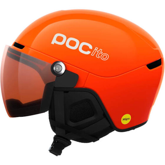 POCito Obex Visor Skihjelm med Visir Junior Florescent Orange 48-52cm