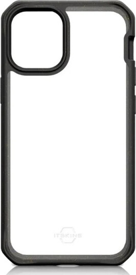 ITSKINS FERONIABIO PURE Cover for iPhone 12 Pro Max/13 Pro Max. Black and transparent