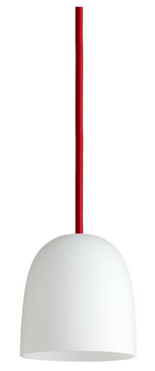 Piet Hein Super 115 Taklampe Opal med Rød Ledning