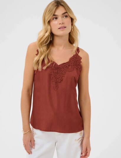 Cream Cranna Top   Brown   38