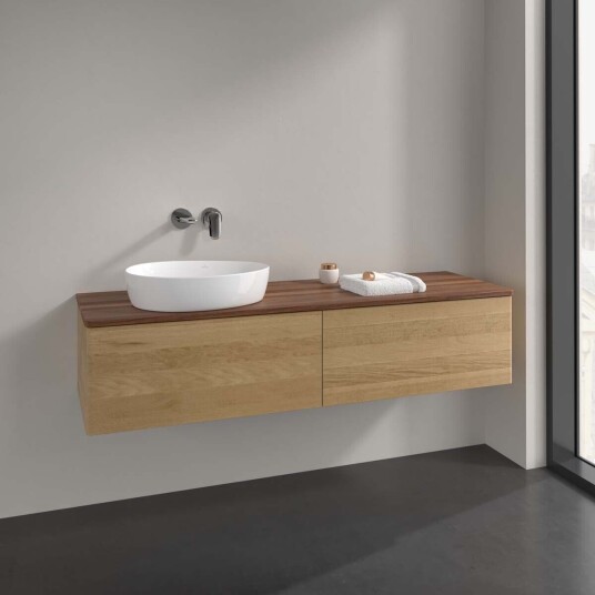 Villeroy & Boch Antao Servantskap med 2 skuffer 160x50x36 cm u/lys Eik/Valnøtt Villeroy & Boch Antao Servantskap med 2 skuffer 160x50x36 cm u/lys Eik/Valnøtt