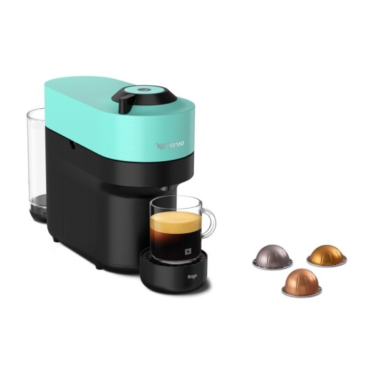 Nespresso Vertuo POP kapselmaskin by Sage mint green