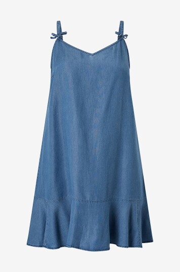 Zizzi Denimkjole vMille S/L Blå