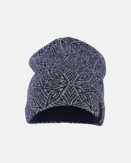 Dovre Women Lue med mønster 100% merino ull marine Dovre Women Lue med mønster 100% merino ull marine
