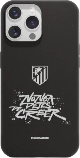 Phonecases3D iPhone 14 Pro Atlético de Madrid komposterbart deksel, svart