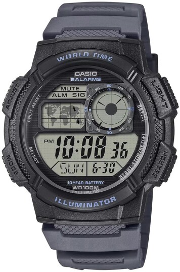 Casio Herreklokke AE 1000W 8AVEF Timeless Collection LCD/Gummi Ø43 mm