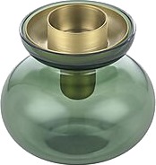 Zone denmark vase/lysestake inu 11x10cm moss green/brass