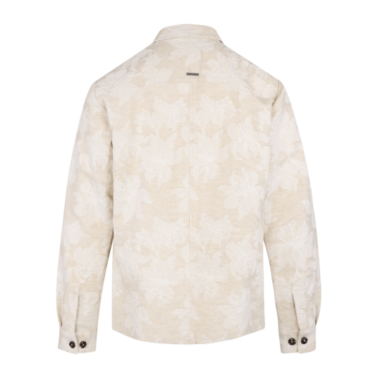 Maurice Overshirt Cream M Cotton pattern overshirt
