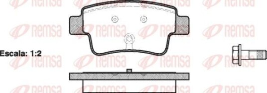 Bremseklosser REMSA 1198.00 Bremseklosser REMSA 1198.00
