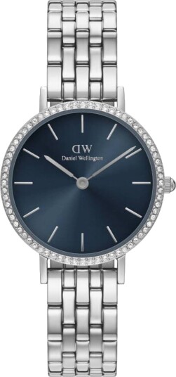 Daniel Wellington DW Watch Petite Lumine Bezel 5-Link Arctic S 28mm Silver Daniel Wellington DW Watch Petite Lumine Bezel 5-Link Arctic S 28mm Silver