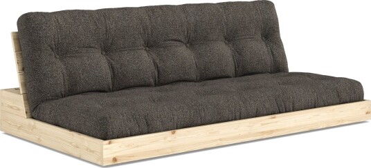 Karup Design Base Sovesofa Klarlakkert furu/642 Mellow Brown