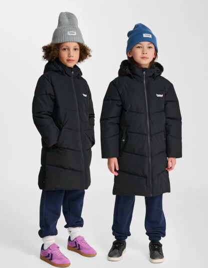 Hummel Jr Puffer Long Vinterjakke Black (152 / 12 år)