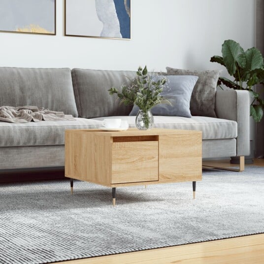 vidaXL Salongbord sonoma eik 55x55x36,5 cm konstruert tre