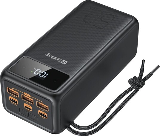 Sandberg Powerbank USB-C PD 130W 50000 mAh - Svart Sandberg Powerbank USB-C PD 130W 50000 mAh - Svart
