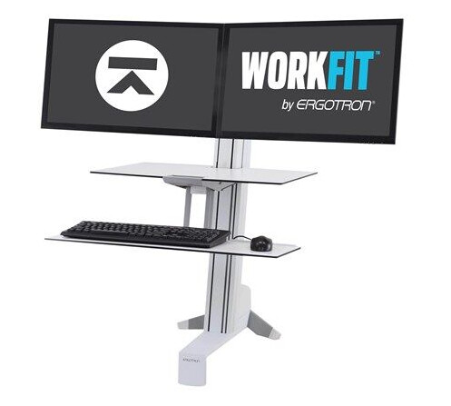 Ergotron WorkFit-S Dual Workstation with Worksurface Standing Desk