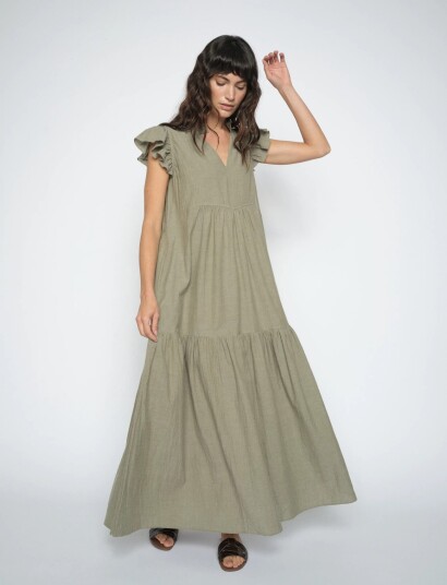 MOS MOSH Mmwaldy Izha Dress   Khaki green   S