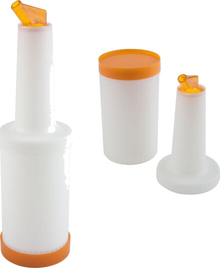 APS Doserings  og lagringsflaske; 0.85 l 9x33 cm ØxH; Oransje