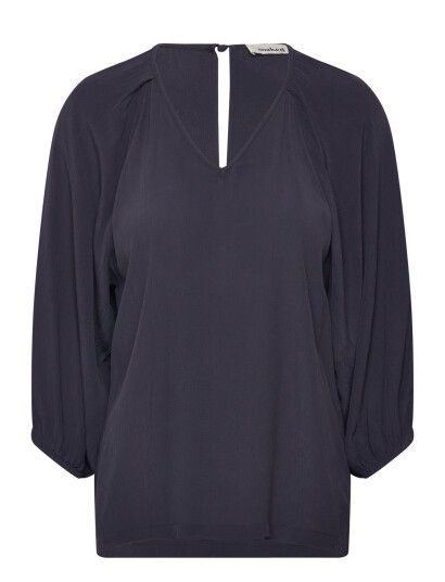 Soaked in Luxury Slvalize Blouse 3/4 - Navy - S Soaked in Luxury Slvalize Blouse 3/4 - Navy - S