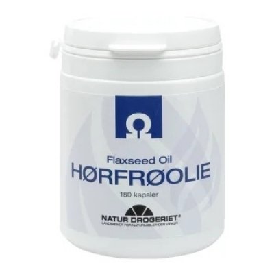 Hørfrøolie linfrøolje 500mg 180 kapsler