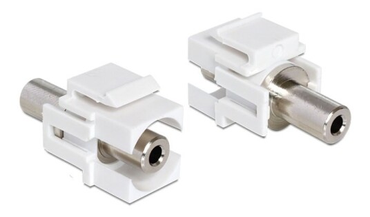 DeLOCK Keystone 3,5 mm modulinnsats hvit for kabler DeLOCK Keystone 3,5 mm modulinnsats hvit for kabler