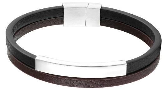 Auxere Armbånd Lær KXD0870-19 cm - Herre - Leather