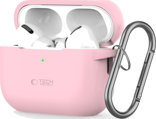 Tech Protect Silicone Hook Case for Apple AirPods Pro 1/2 Pink
