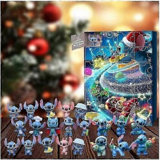 2026 Adventskalender 24 blindbokser inkludert en adventskalender en Halloween kalender en Stitch kalender og en Lilo & Stitch kalender