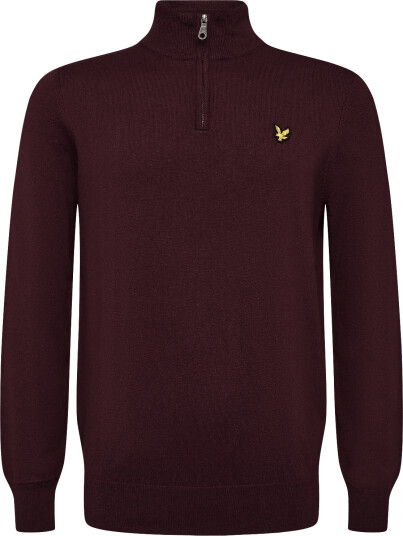 Lyle & Scott Cotton Merino Quarter Zip Jumper Burgundy XS Lyle & Scott Cotton Merino Quarter Zip Jumper Burgundy XS