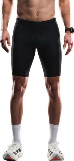 FUSION Tempo! Korte Løpetights Unisex Svart M