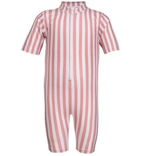 Petit Crabe Badedrakt Natsu UV50+ Candy Striper 2 3 år 92 98 Badetøy Hvit Rosa